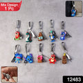 Cartoon Nail Cutter Keychain featuring a mini metal nail clipper