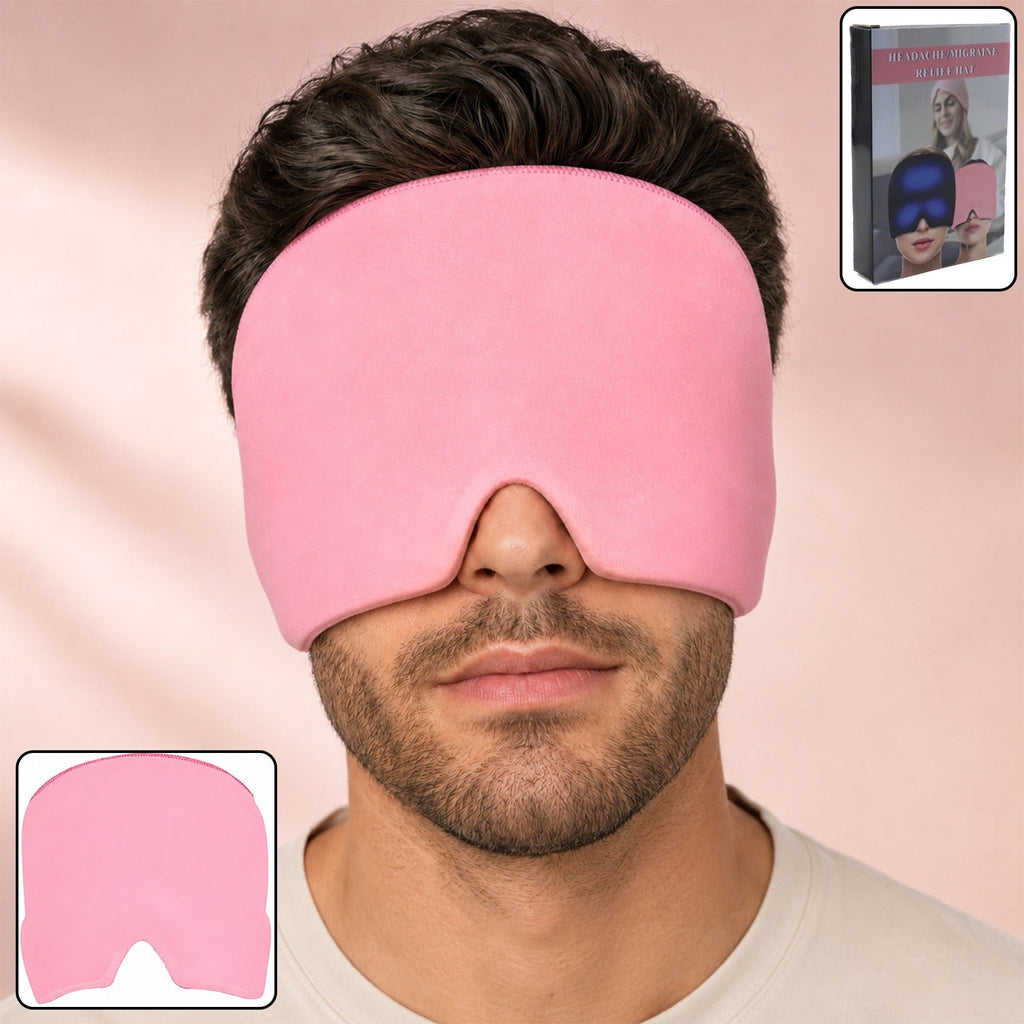 Men's Migraine Relief Cap 360 Degree Cooling Gel for Head Pain (1 Pc)