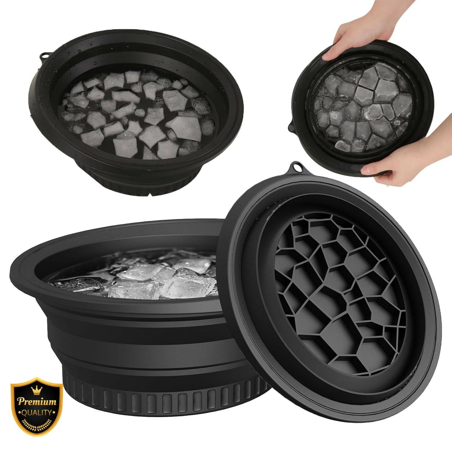 Main image showing Silicone Face Ice Bowl's flexible silicone design