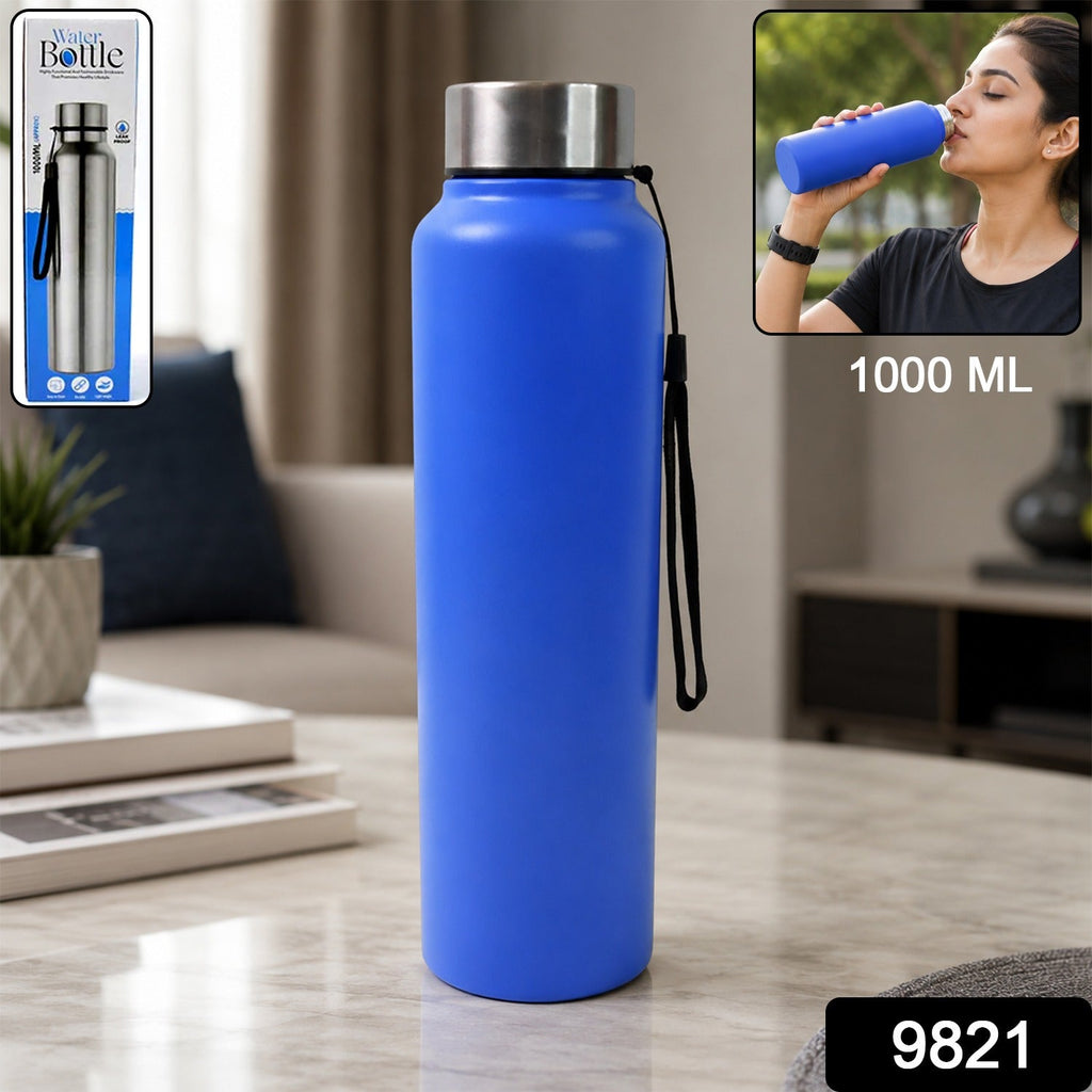 Women Stainless Steel Leak Proof Water Bottle 1000 ML Gym Daily Use (1 Pc)