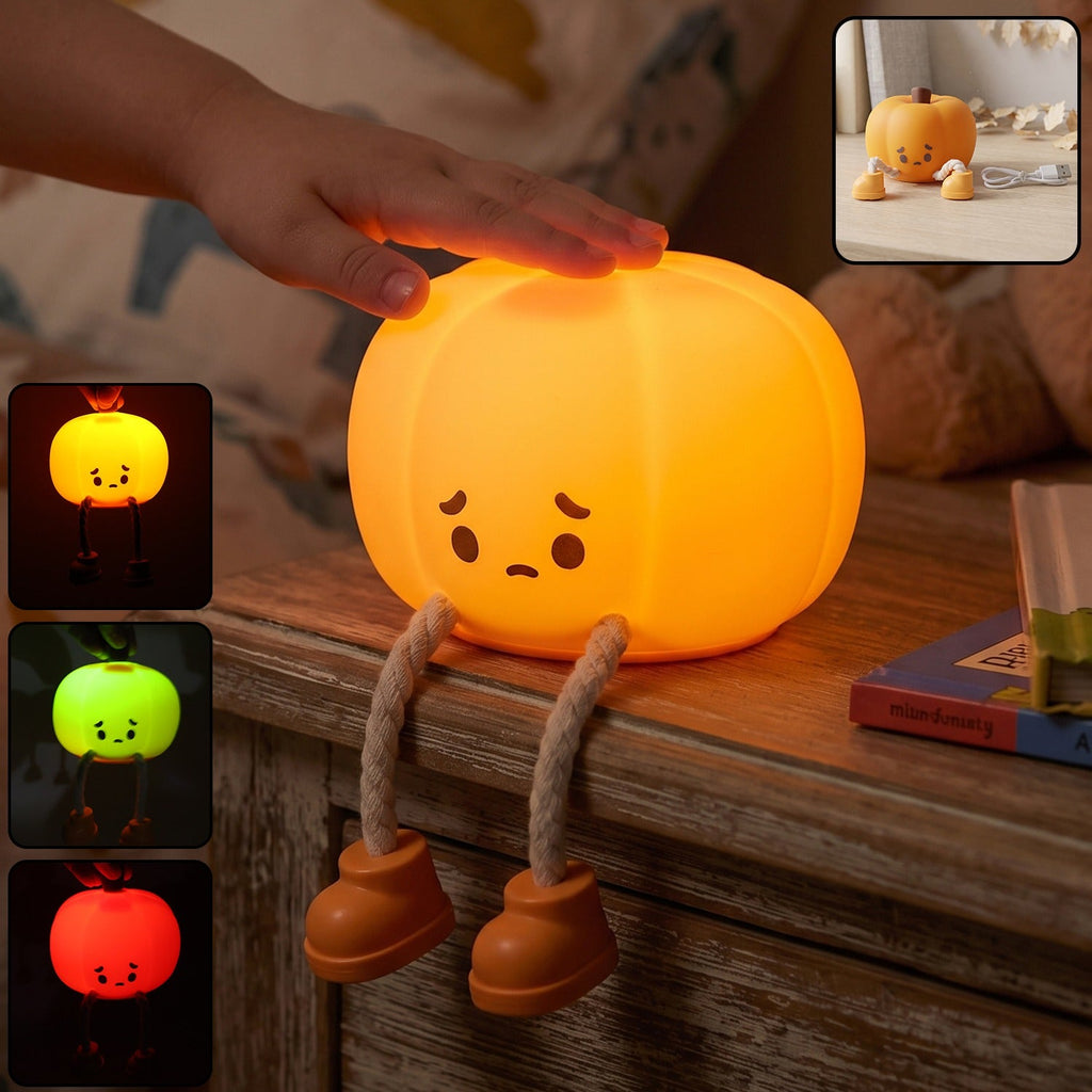 Silicone pumpkin night light USB