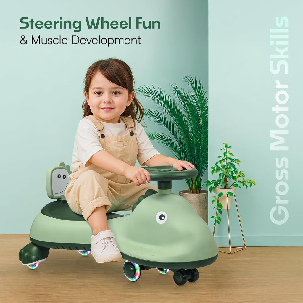 Twist and go swing car toy for toddlers with music