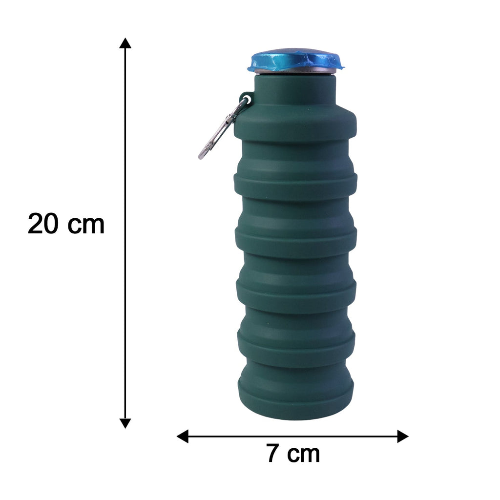 500ml foldable water bottle showing its capacity
