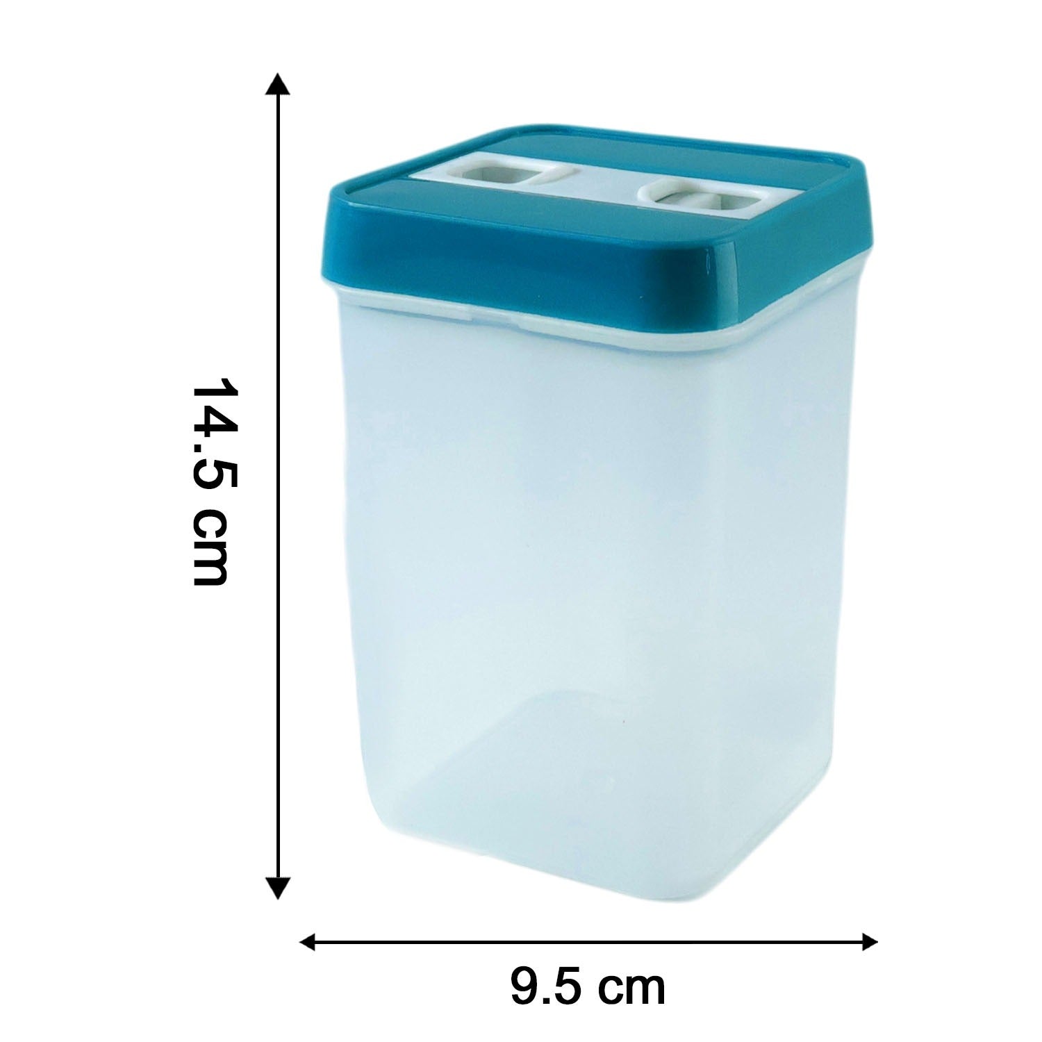 Top view of plastic food storage container