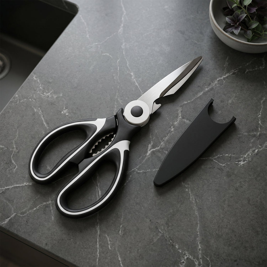 Kitchen scissors with stainless steel blades