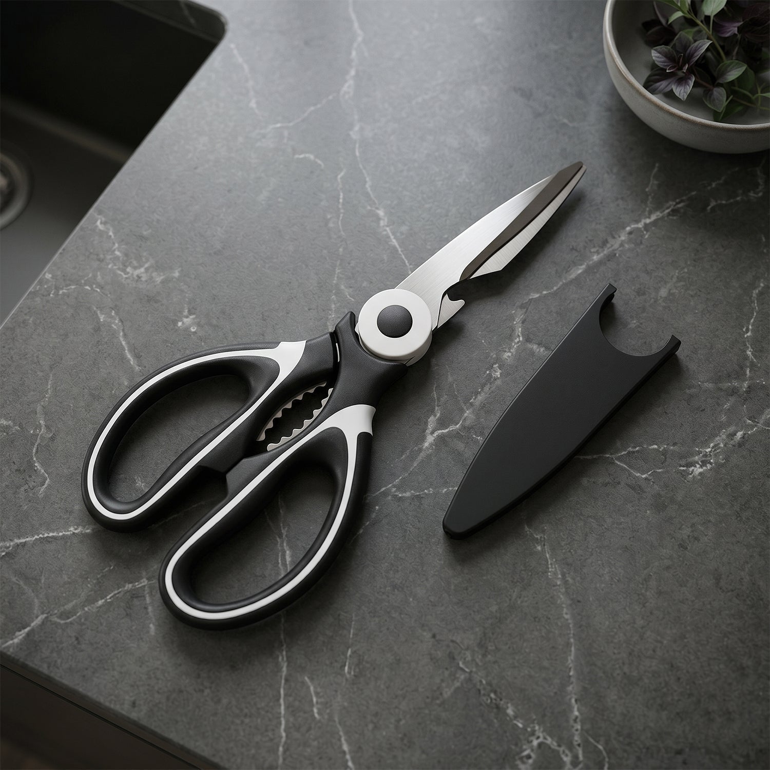 Kitchen scissors with stainless steel blades