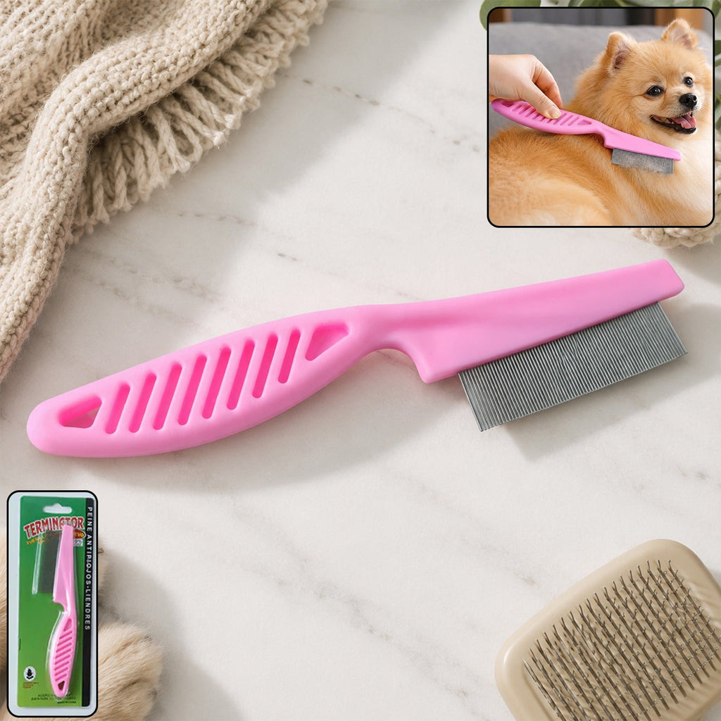 Dog Hair Remover Comb Pet Grooming Shedding Tool Fur Cleaning Brush (1 Pc)