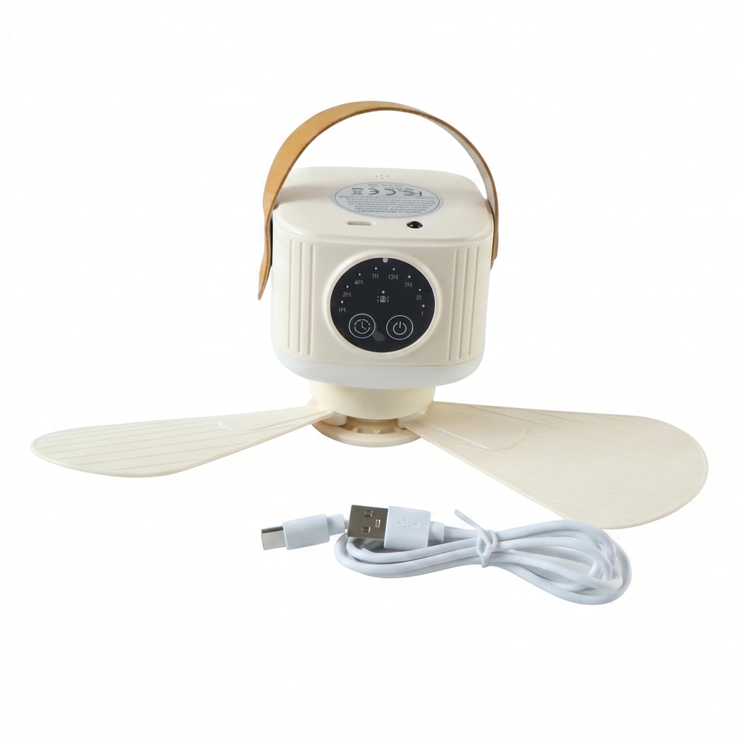 Multi function camping fan with light for tents and travel