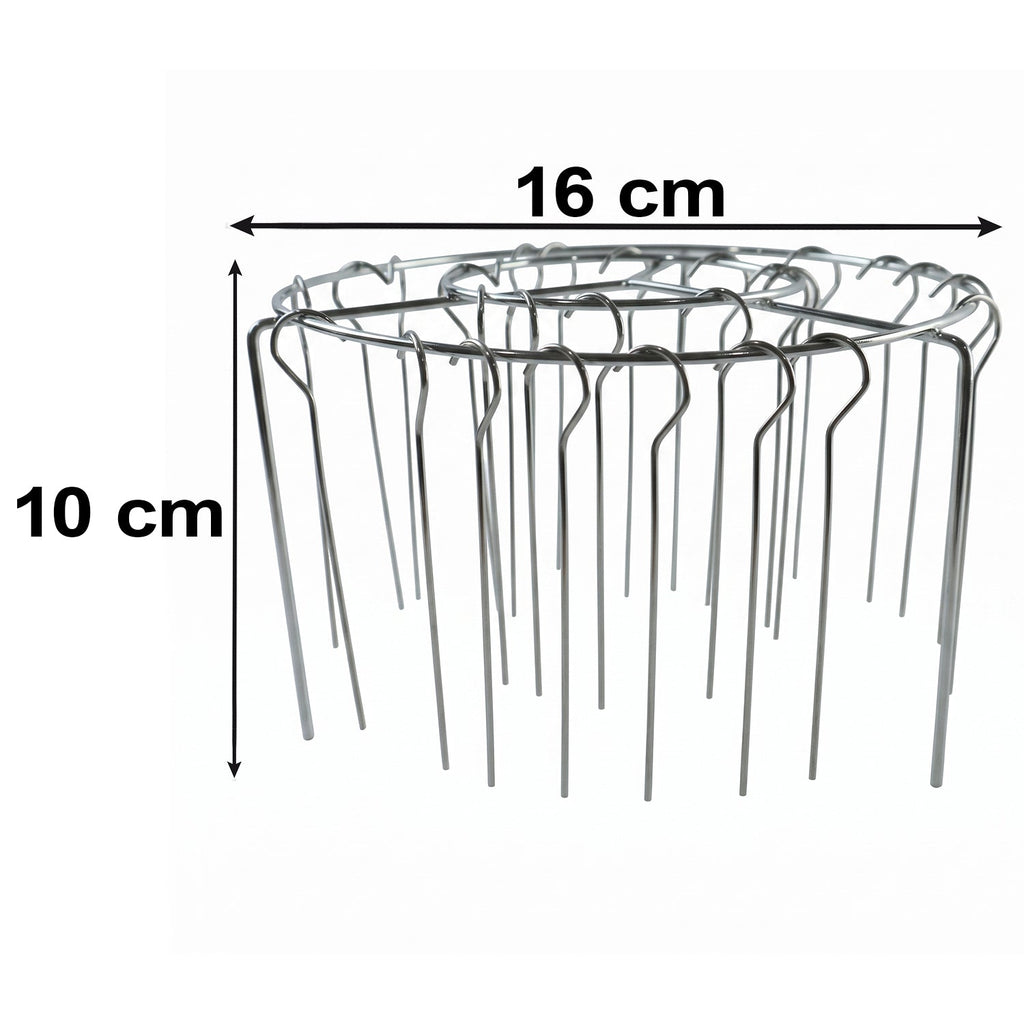 Detachable steel skewer rack for kebabs and grills