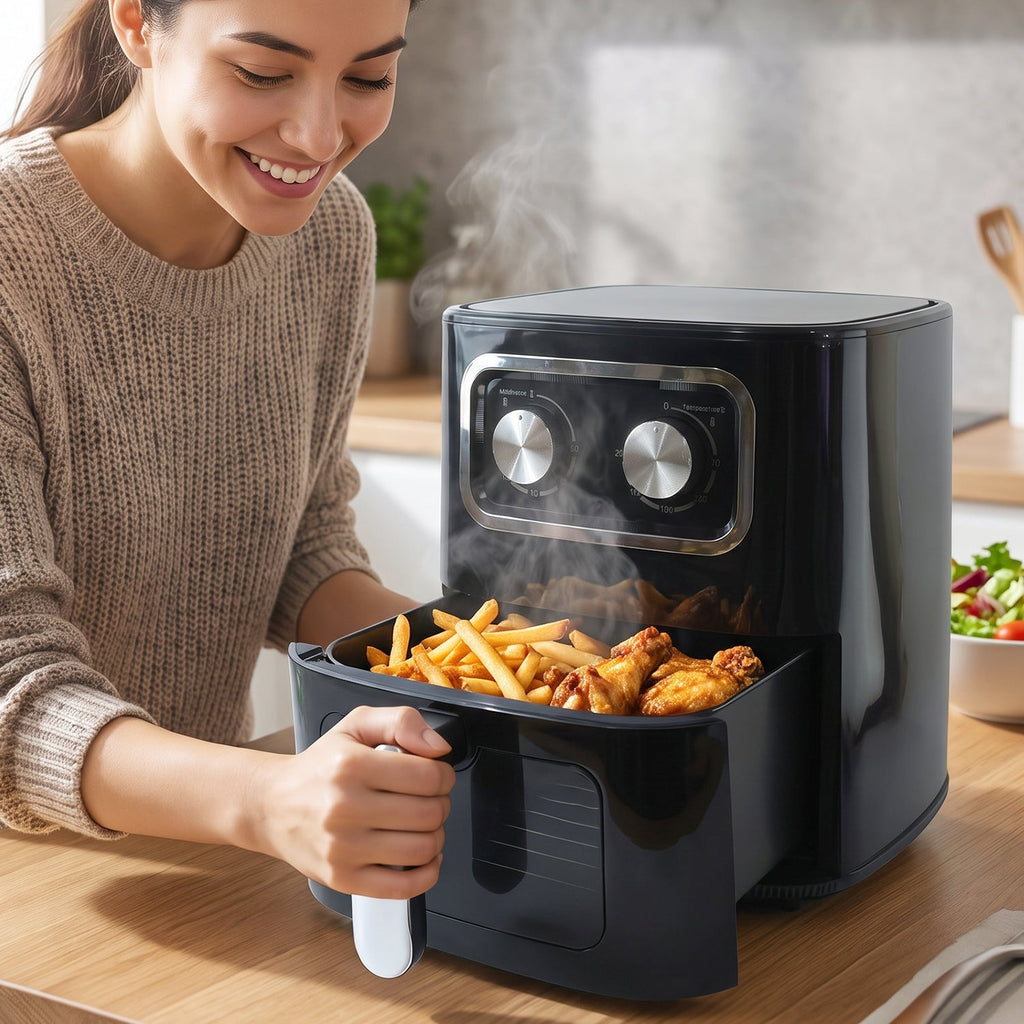 Spacious air fryer oven for chicken, fries, cakes and more