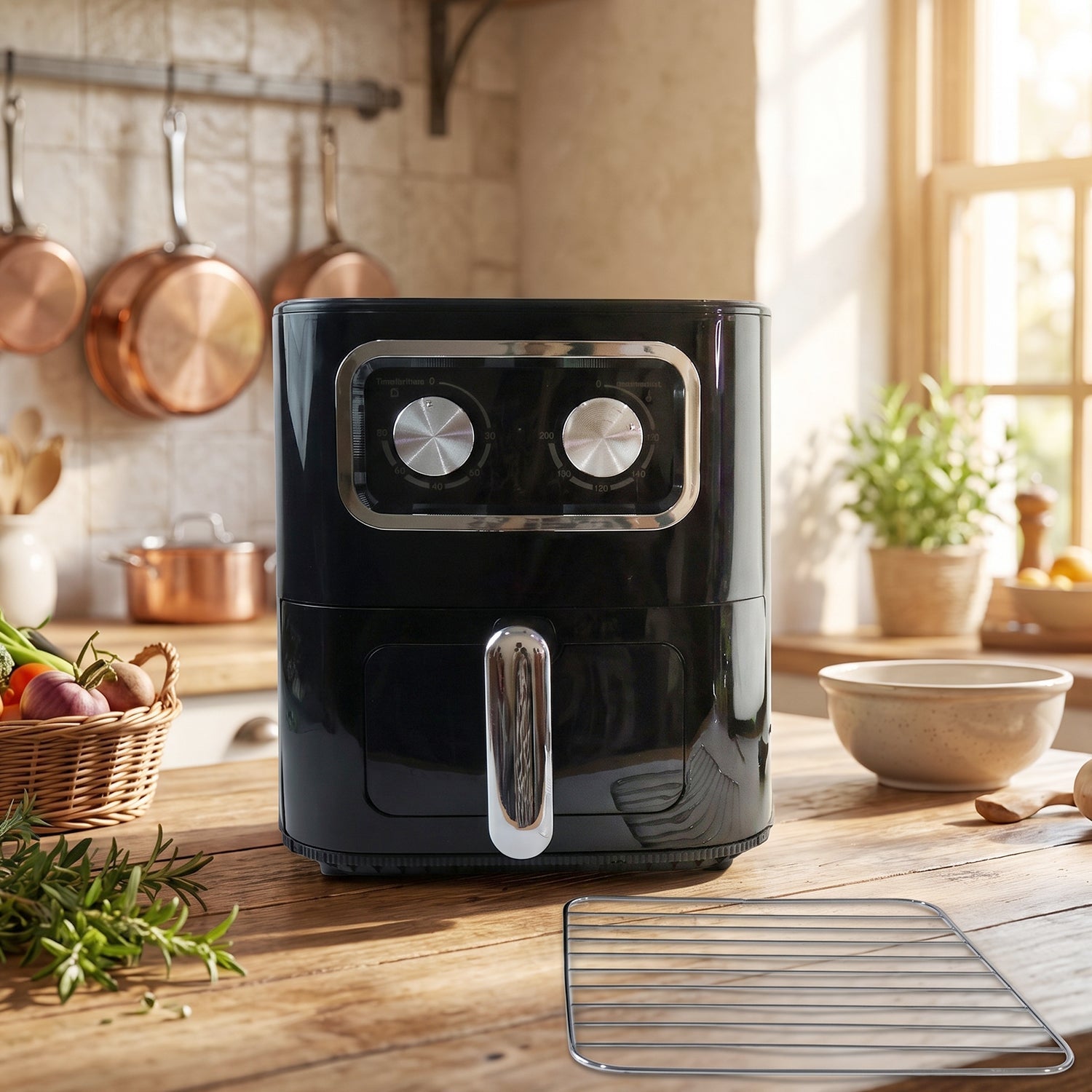 Digital family air fryer oven, 15L, for frying and baking without oil