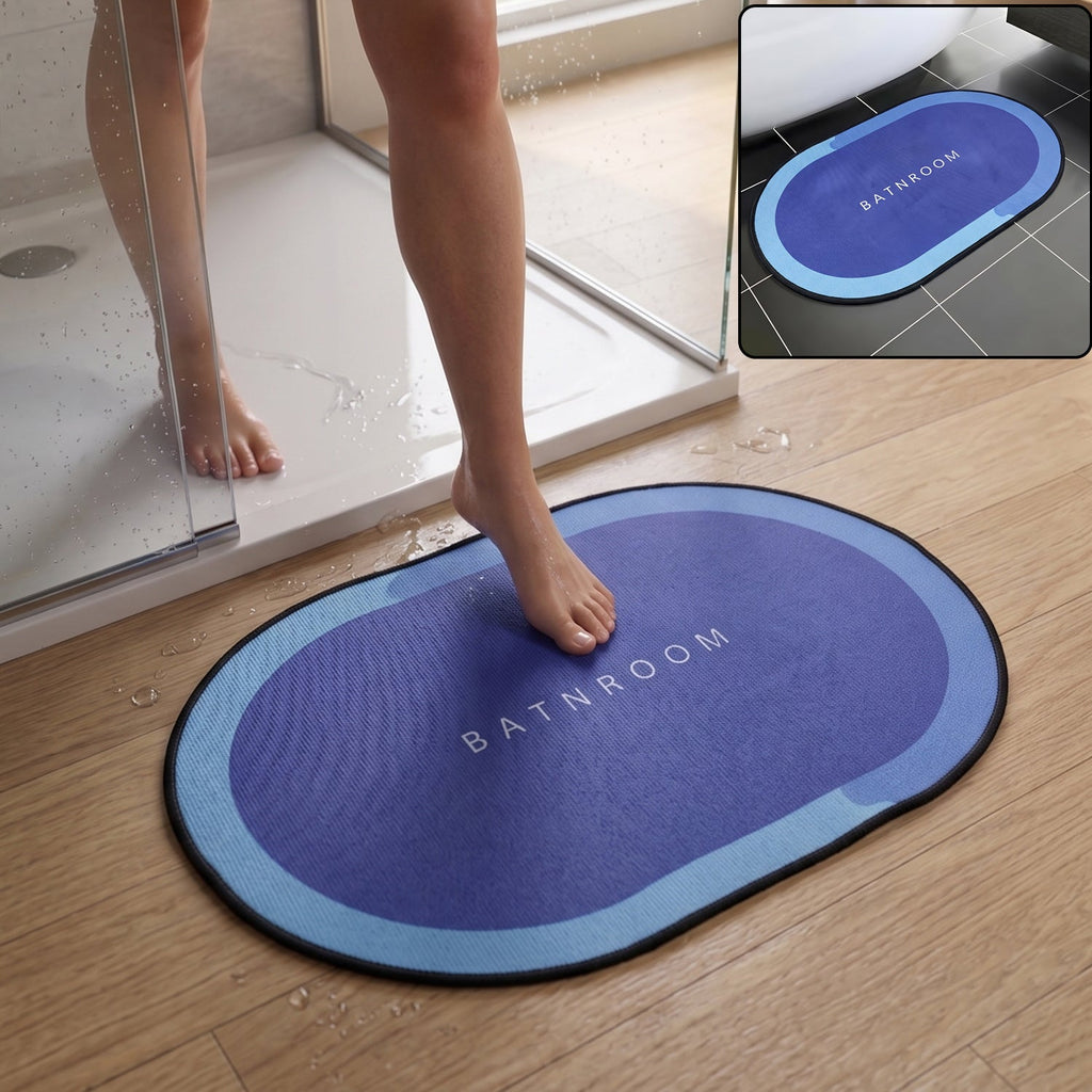Anti slip bathroom floor mat, super absorbent quick dry bath mat (1 pc)