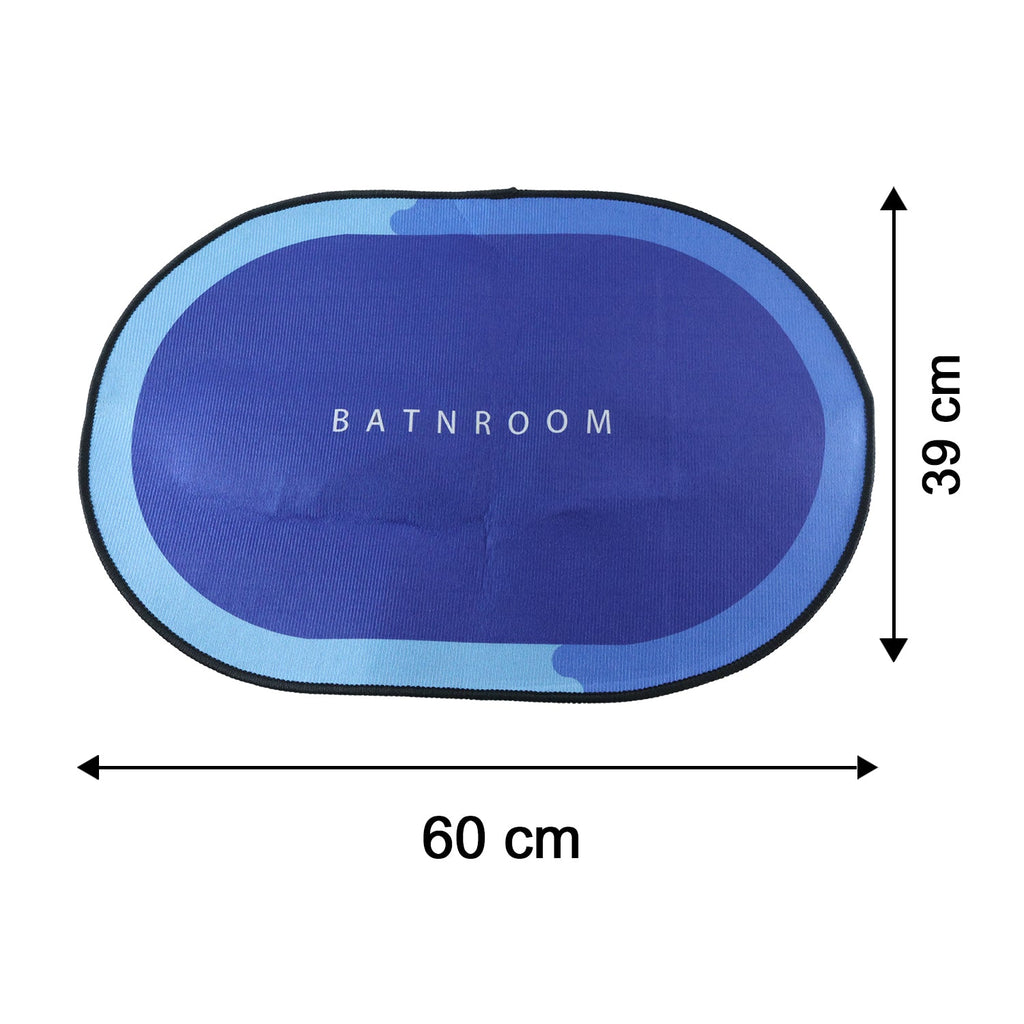 Machine washable bathroom mat for damp free floors