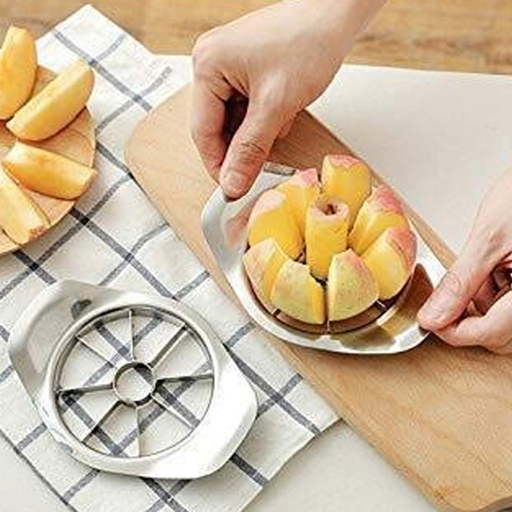 Heavy duty apple cutter with ergonomic handles for kitchen convenience
