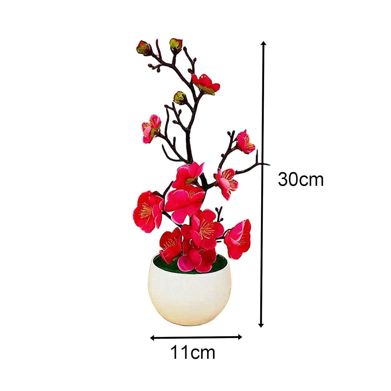 Size comparison of artificial flower pot plant