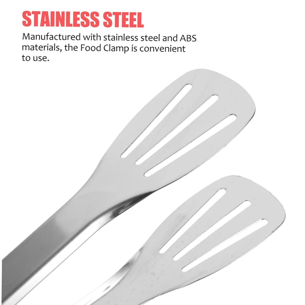 Heat resistant grilling stainless steel tongs perfect for BBQ and hot foods.