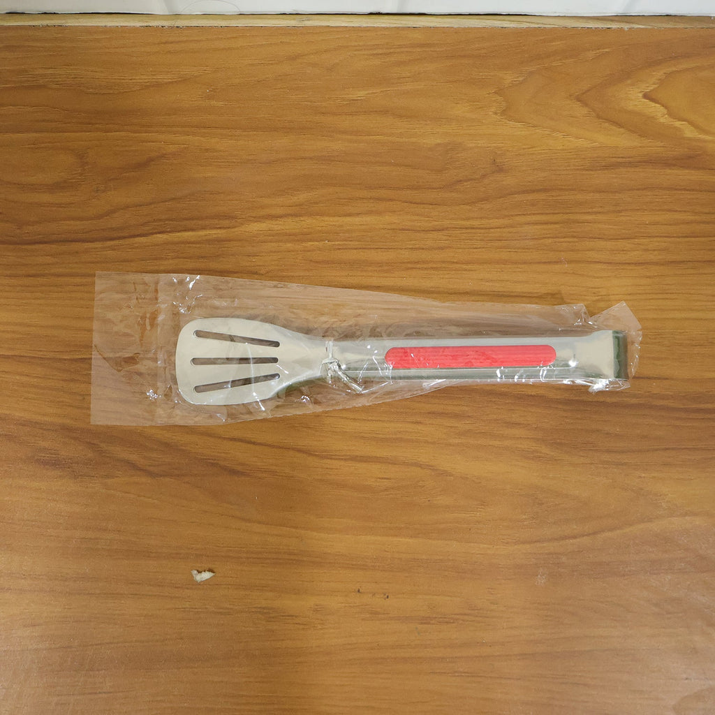 Versatile serving tongs with ergonomic anti slip handle for various dishes.