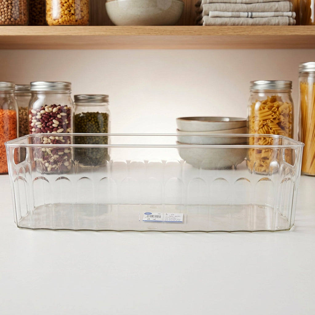 Transparent storage basket kitchen