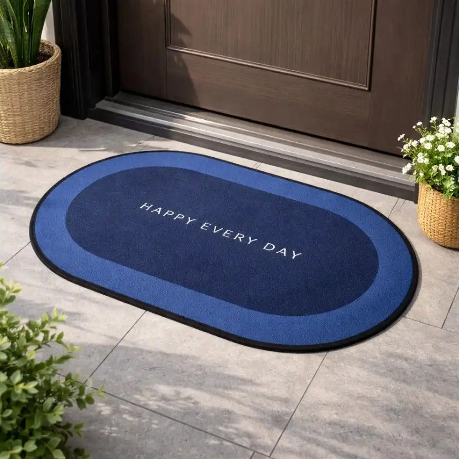 Bathroom floor mat white bg