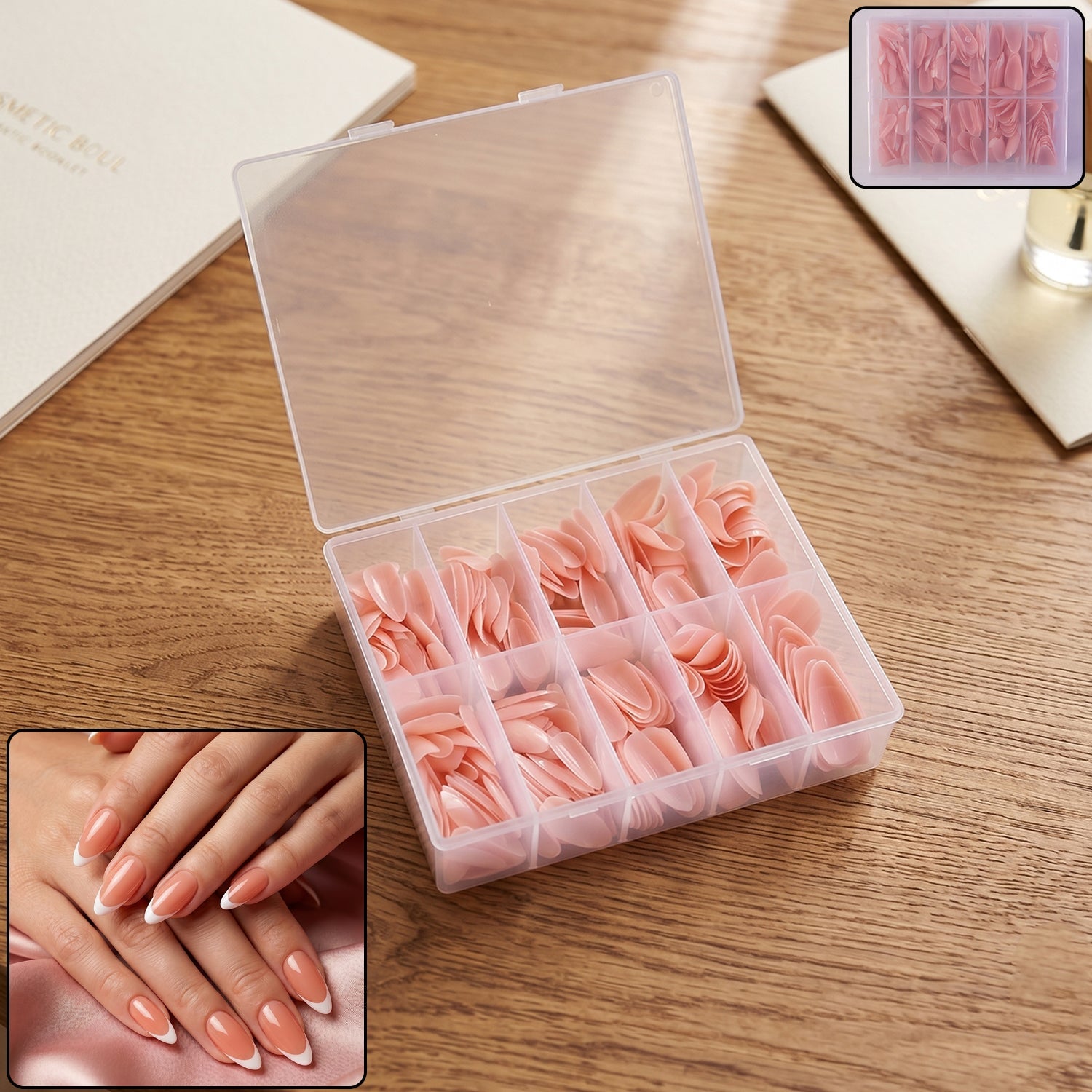 Artificial nail tips set manicure