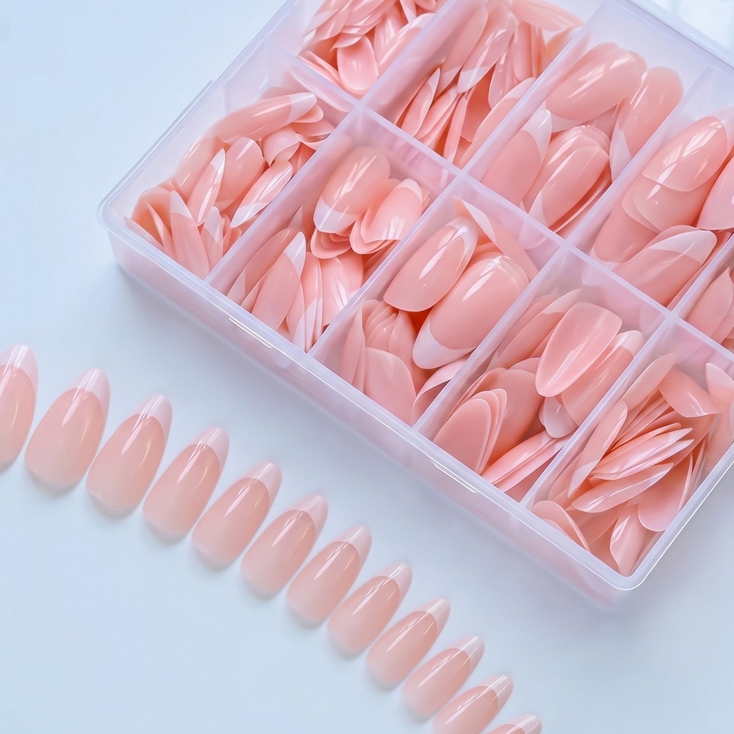 Artificial nails white bg