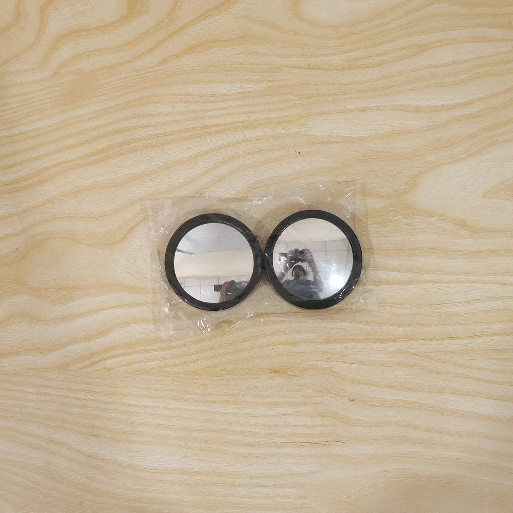 Car with installed 360° adjustable blind spot mirrors