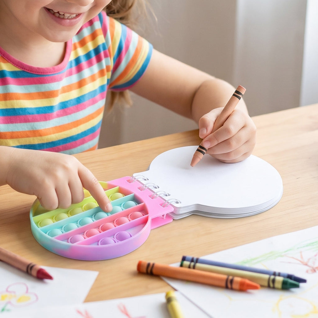 Silicone bubble fidget diary for stress relief and fun