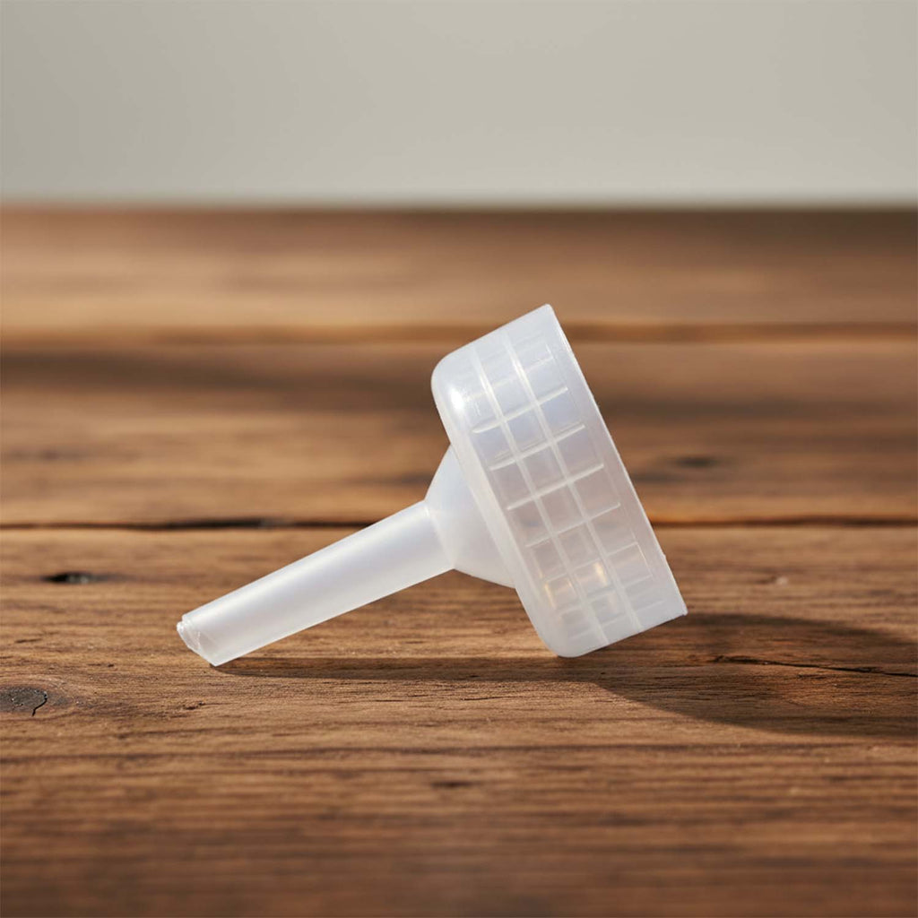Transparent hot water bag inject cap showing leak-proof design