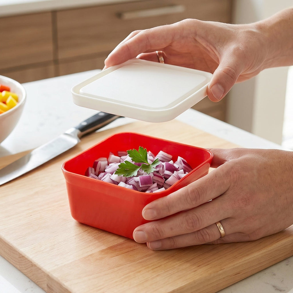 Mini square container ideal for organizing small kitchen items