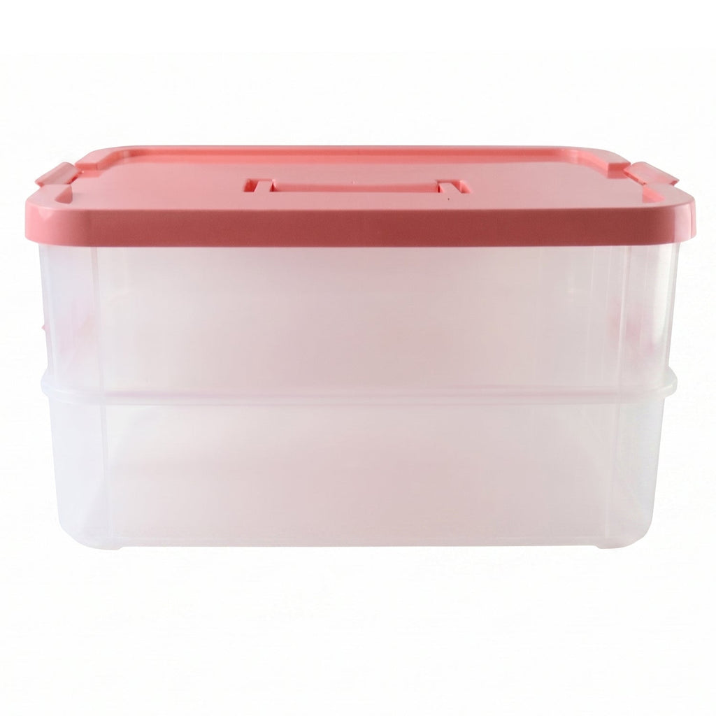 Multipurpose transparent organizer box with stackable design