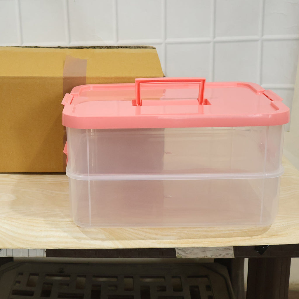 Big stackable storage box with lid for household organizing