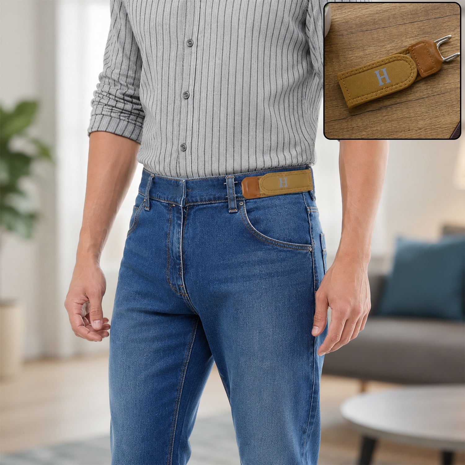 Buckle less elastic stretch belt