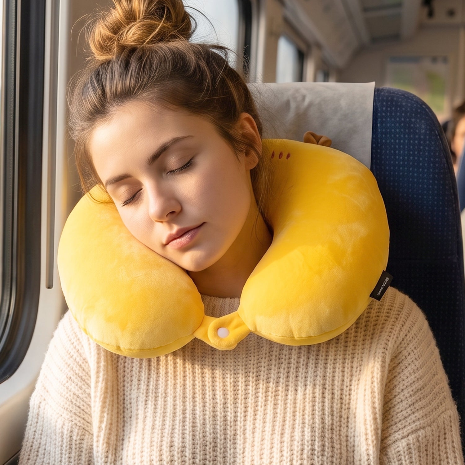Cuddly capybara neck support pillow for travel and home