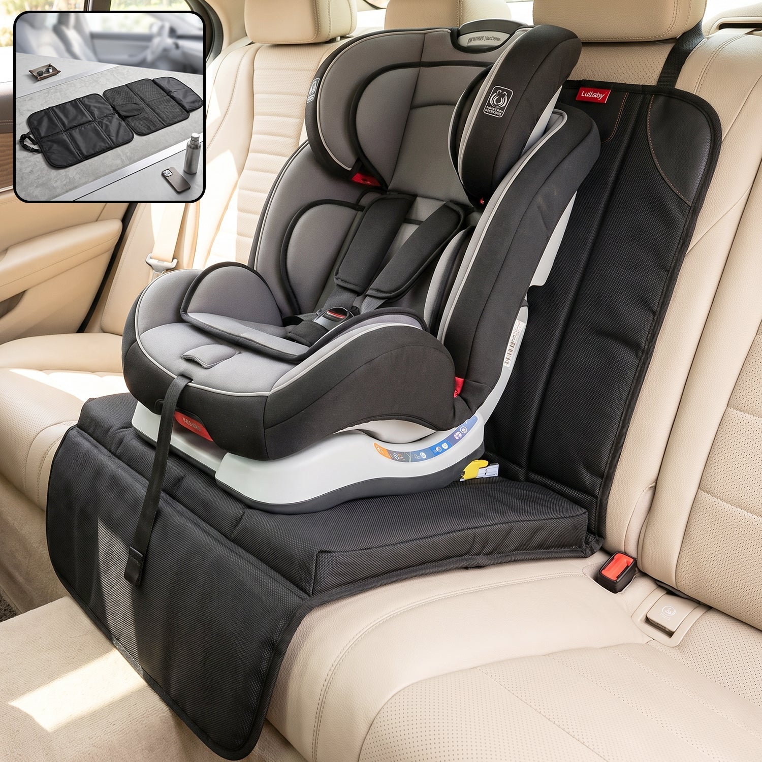 Scratch and spill resistant car seat protector
