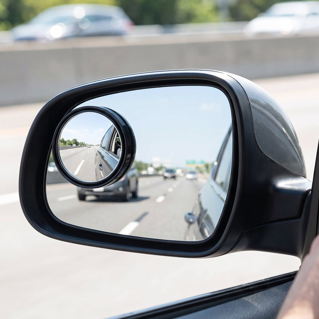 Round Blind Spot Mirror Wide Angle Rear View for Car 360 Degree (2 Pc Set)