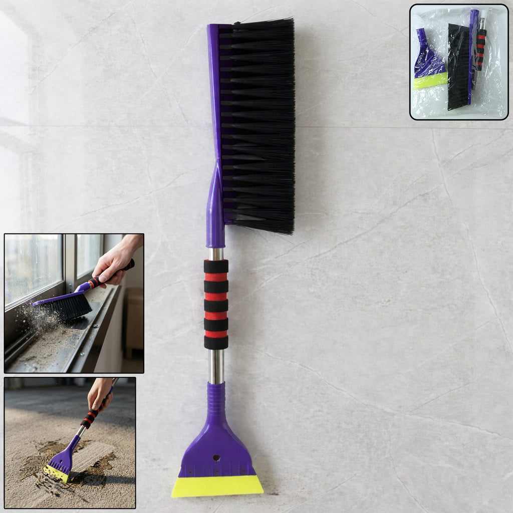 Multipurpose household cleaning brush with ergonomic handle