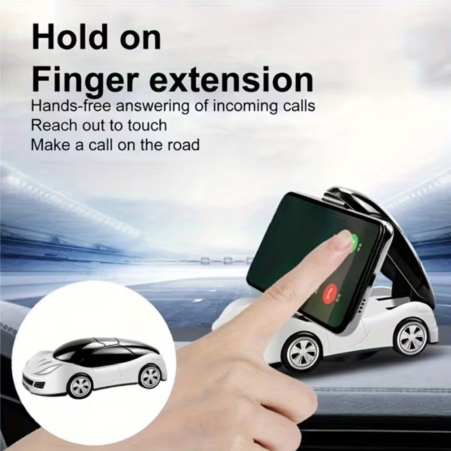 Sports car design desk stand shown from the front