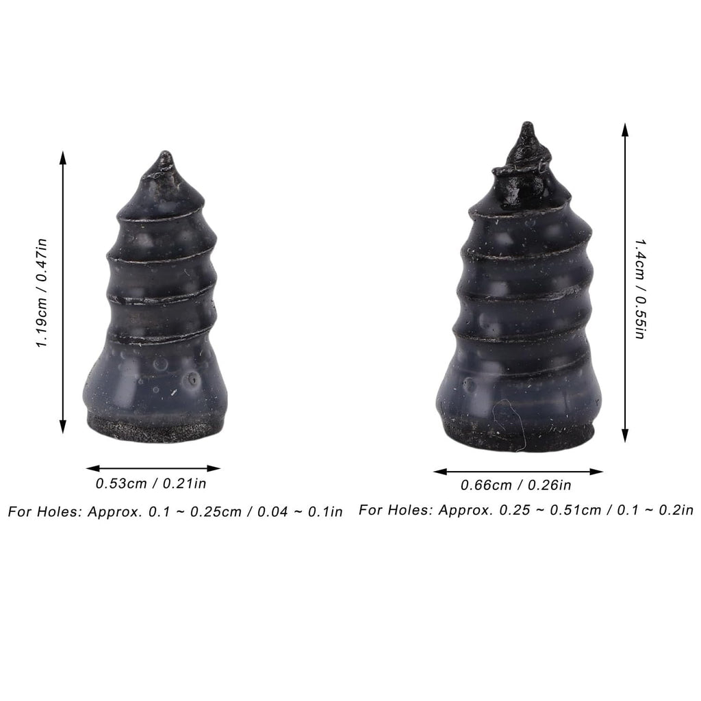 Size comparison of pink tire repair nails for easy identification