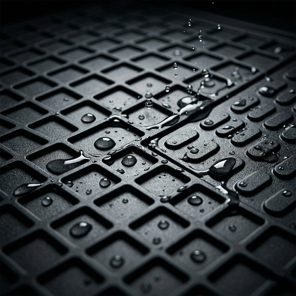 Easy-to-clean waterproof rubber mats for car interior protection