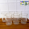 Supermom Plastic Glass Set with six tall ribbed 300ml glasses