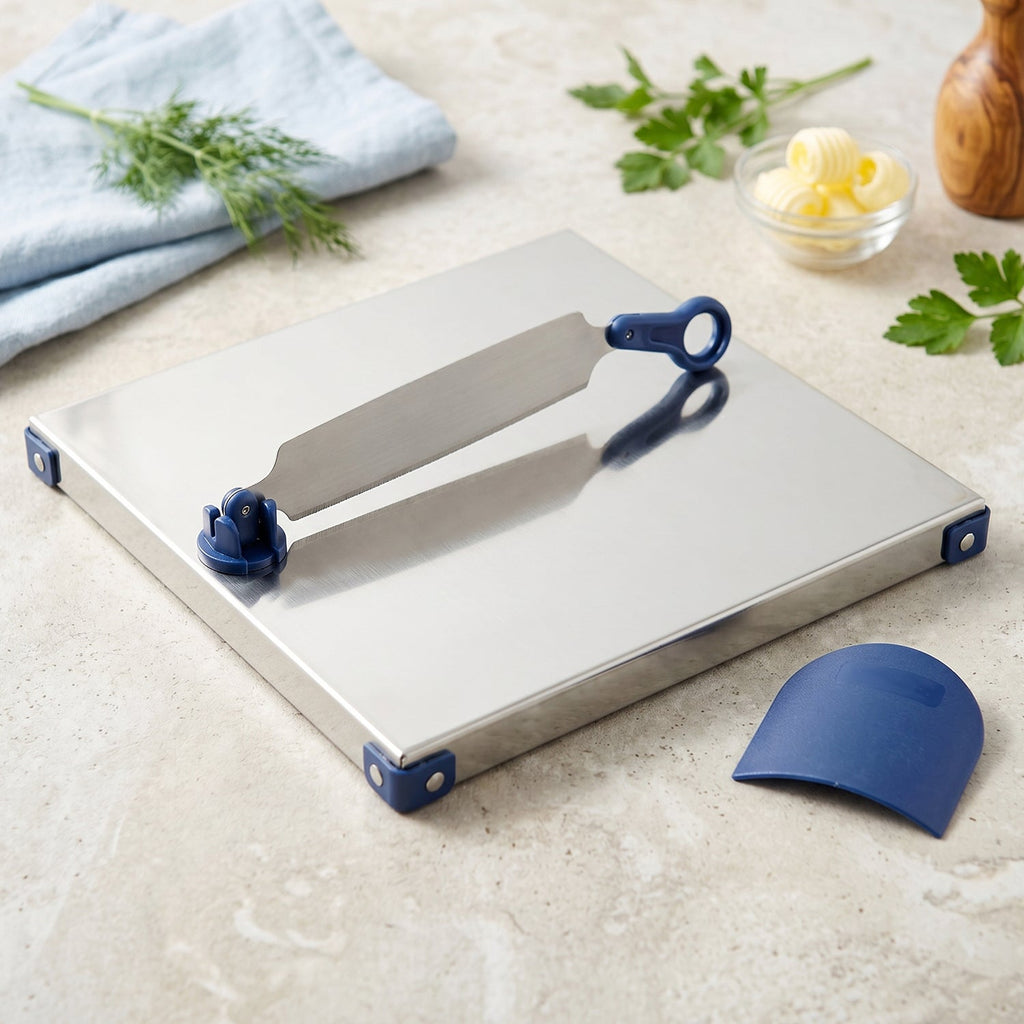 Stainless Steel 2 In 1 Cutting Chopping Board with Knife Finger Guard (1 Set) view 7