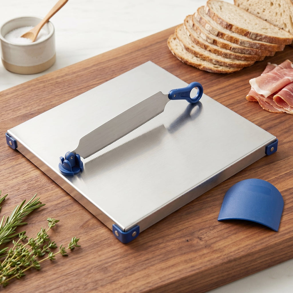 Stainless Steel 2 In 1 Cutting Chopping Board with Knife Finger Guard (1 Set) view 3