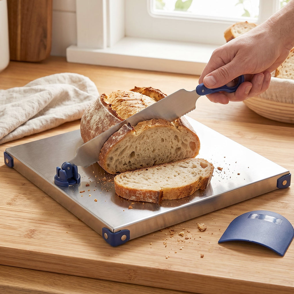 Stainless Steel 2 In 1 Cutting Chopping Board with Knife Finger Guard (1 Set) view 4