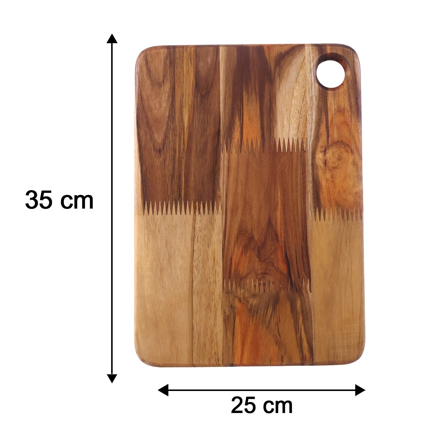 Sturdy kitchen chopping board in wood for dicing and carving