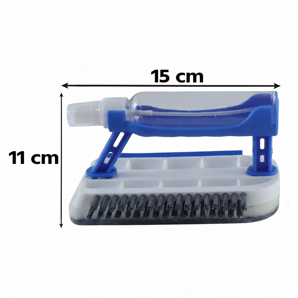 3 in 1 scrubber with brush, sponge and soap for kitchen cleaning