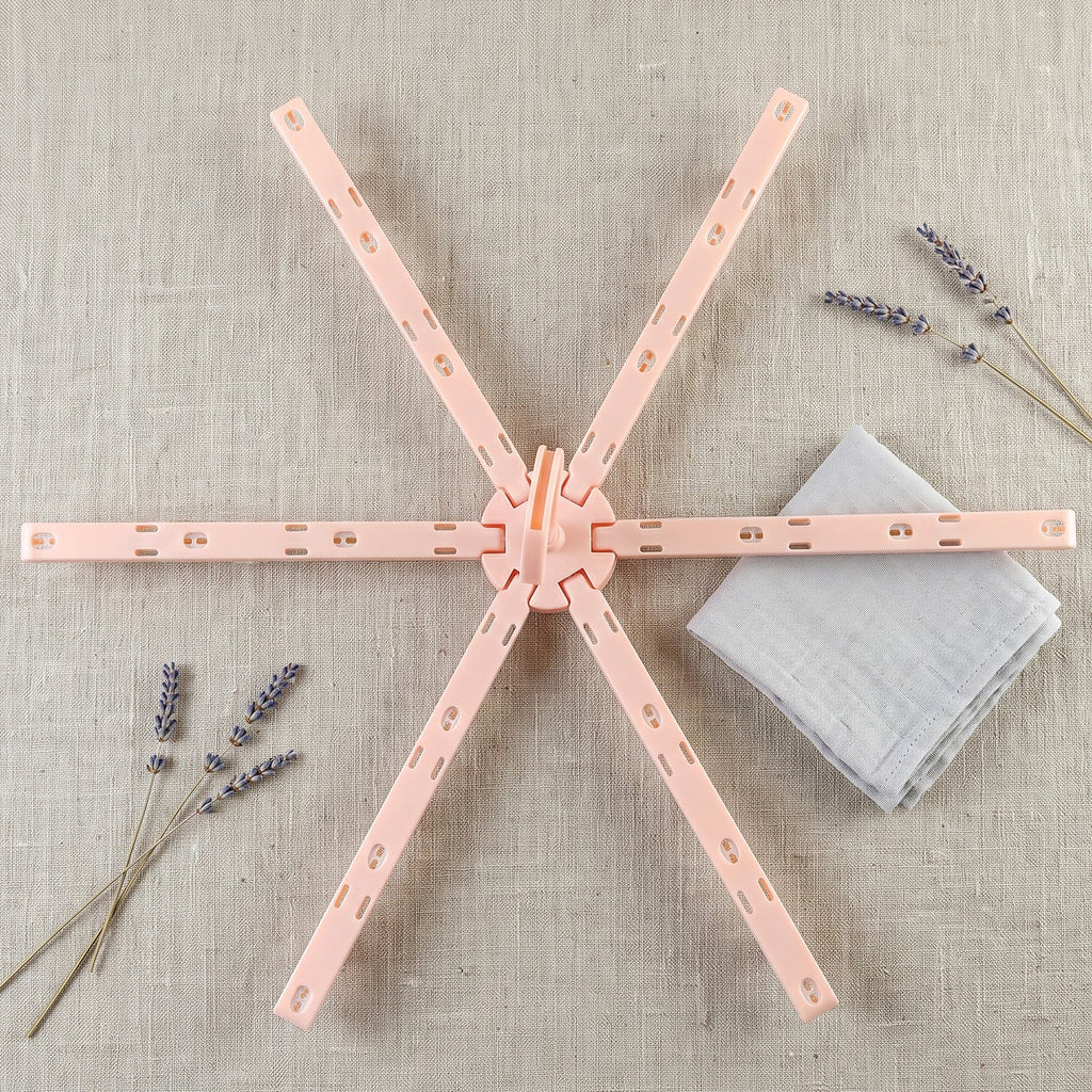 Space saving foldable drying rack with clips for balconies