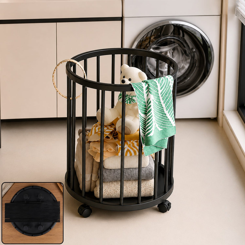 Wire mesh clothes hamper for bedrooms and bathrooms