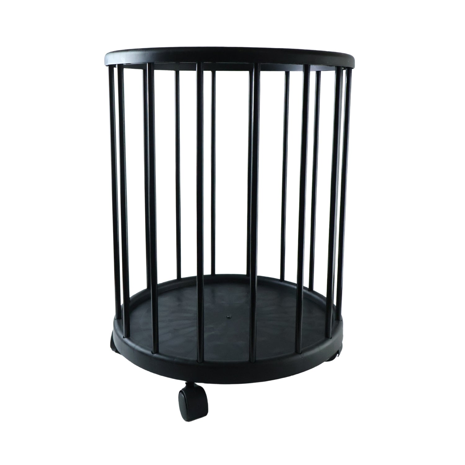 Durable metal laundry bin with removable liner bag