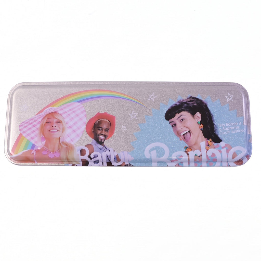 Strong metal school pencil box storage container with accessories