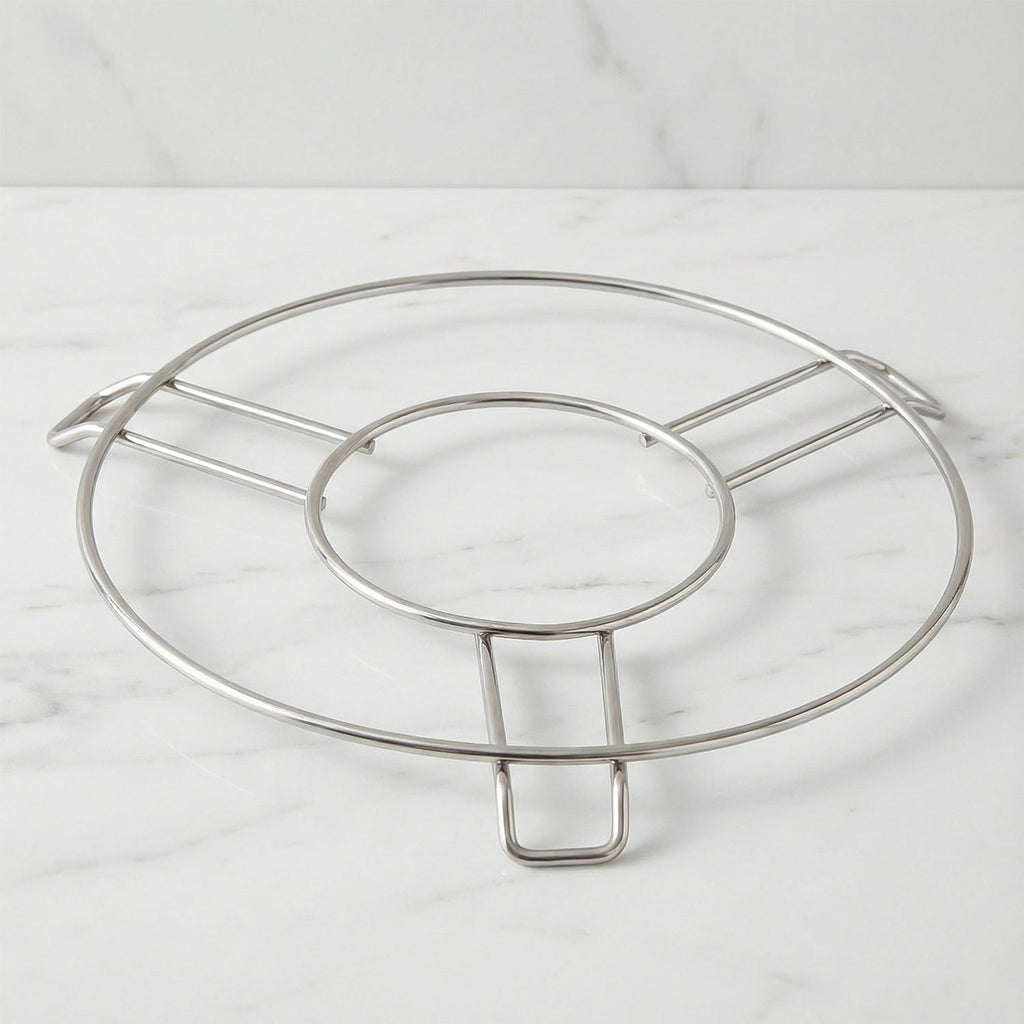 Metal cooking stand ideal for supporting pressure cookers securely